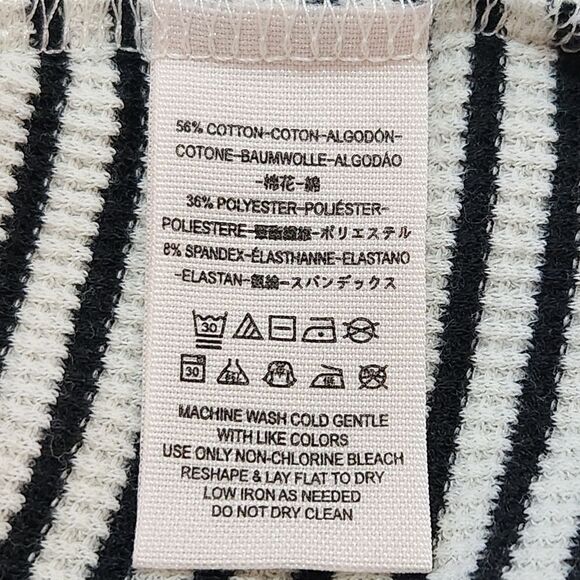 Free People All Tied Up Skirt Cream Black Stripes Pockets Women's Size Small - Picture 10 of 13